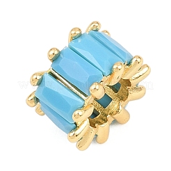 Messing Mikro ebnen Zirkonia European Beads&nbsp;KK-C170-33G