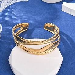 304 Edelstahl-Armreife für Damen&nbsp;BJEW-G749-17G