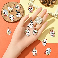 14 Stück 7 Stile Halloween-Legierungsanhänger&nbsp;ENAM-YW0004-69