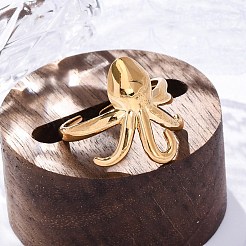 Offene Manschettenringe aus 304 Edelstahl mit Meerestiermotiv&nbsp;RJEW-Q005-01C-G