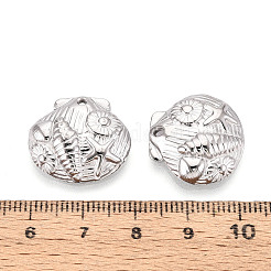 Pendentif en forme de coquillage en acier inoxydable 304 avec étoiles de mer et conques&nbsp;STAS-T069-46P