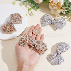 4 Stück 2 Farben Bowknot Strass Schuhdekoration&nbsp;DIY-DR0002-16