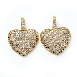 Messing micro pave klare zirkonia anhänger&nbsp;KK-I658-36