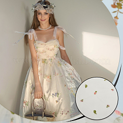 Netzstoff aus Polyester mit Fruchtstickerei&nbsp;KK-WH0558-10B