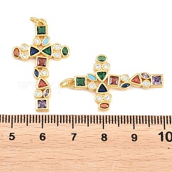 Osteranhänger aus Messing mit Mikropavé und bunten Zirkonia&nbsp;ZIRC-F148-14E-G