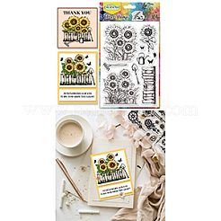 Klarsichtstempel aus PVC-Kunststoff&nbsp;DIY-WH0631-0714