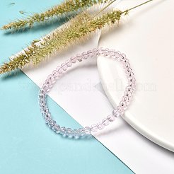 Braccialetto elasticizzato con perline rondelle in vetro sfaccettato per bambino&nbsp;BJEW-JB06807-25