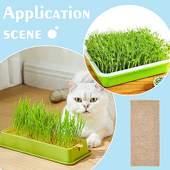 Tapis de culture en fibre de jute pour micro-pousses&nbsp;DIY-WH0678-123