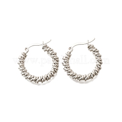 Pendientes de aro de acero inoxidable 201&nbsp;EJEW-Q026-14P-A