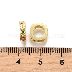 Messing-Mikropavé-Quadratperlen aus Zirkonia im europäischen Stil&nbsp;KK-C106-21G