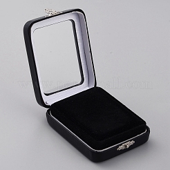 Lose Diamant-Displayboxen aus PU-Leder mit Schwamm im Inneren&nbsp;LBOX-WH0004-04B