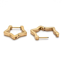 Pendientes de aro con forma de estrella de acero inoxidable 304&nbsp;STAS-J033-06G