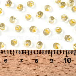 3/0 perles de rocaille à franges en verre peintes à la cuisson&nbsp;SEED-A034-04A