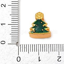 Cuentas europeas de latón esmaltado para Navidad&nbsp;LS-KK-F922-03B-G