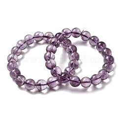 Stretch-Armbänder aus natürlichen Amethyst-Rundperlen für Damen&nbsp;BJEW-L712-B04-10mm