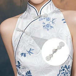 12 fibbia in resina di poliestere per cheongsam per abito formale cinese&nbsp;DIY-CY0001-86C