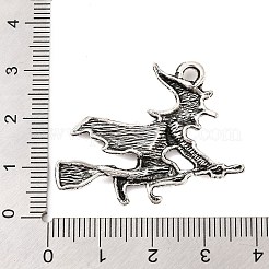 Tibetischen Stil Halloween-Hexe Legierungsanhänger&nbsp;X-TIBEP-Q050-06AS-RS