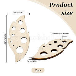 Unvollendete Holzanhänger&nbsp;WOOD-WH0026-37B-01