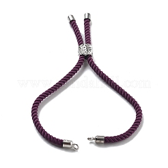 Bracciali in argento con cordino di nylon intrecciato&nbsp;DIY-B066-03P-26