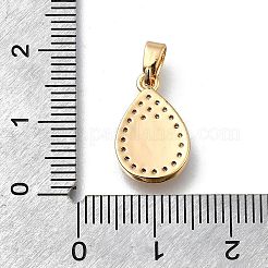 Natürliche weiße Muschel Tropfen Anhänger&nbsp;KK-D312-05G