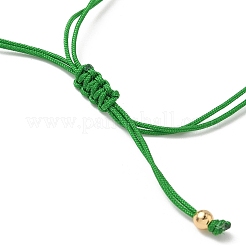 Braccialetti con maglie a forma di cuore con perline di vetro&nbsp;BJEW-MZ00217-01