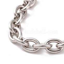 Bracciale a catena in acciaio inossidabile 304 anti-ossidazione per uomo e donna&nbsp;BJEW-E031-01P-01