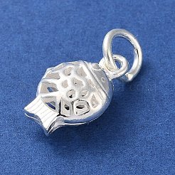 925 breloques poissons creux en argent sterling avec anneaux ouverts&nbsp;STER-E071-01S-03