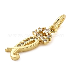 Ottone micro spianare pendenti zirconi&nbsp;KK-M273-01G-L