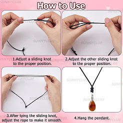 30 collier en cordon de polyester ciré réglable de 3 styles&nbsp;AJEW-SC0004-31