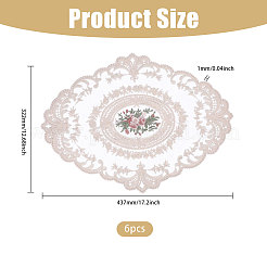 Blumenuntersetzer aus Polyester&nbsp;AJEW-WH0609-184