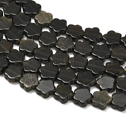 Natürliche goldenen Glanz Obsidian Perlen Stränge&nbsp;G-B138-C26-01