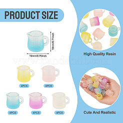 20 mini modello di tazza in resina a 5 colori&nbsp;RESI-TA0005-73