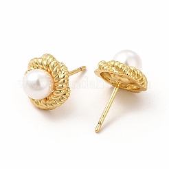 Aretes de latón chapado en rack para mujer&nbsp;X-EJEW-H091-19G