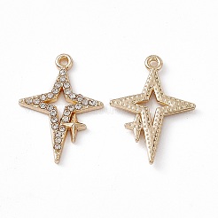 Legierung rhinestone-anhänger&nbsp;PALLOY-P287-08LG