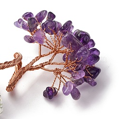 Natürliche Amethyst-Chips als Baum-des-Leben-Dekorationen&nbsp;DJEW-Q010-01G