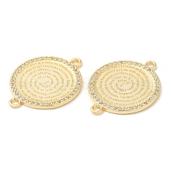 Charms connettore in ottone placcato cremagliera con micro pavé di zirconi chiari&nbsp;KK-K332-17G