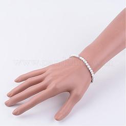 Natürliche Howlith Perlen Stretch-Armbänder&nbsp;BJEW-JB02459-06