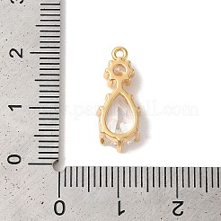 Pendenti in zirconi cubici trasparenti in micro pavè di ottone&nbsp;KK-M294-19G