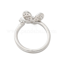 Blume Messing Micro Pave Zirkonia Manschette Cup Peg Ring Einstellungen&nbsp;KK-K297-23P