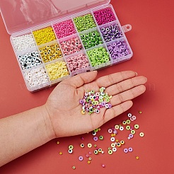 Kit di semi di vetro e argilla polimerica e perline malocchio per la creazione di braccialetti fai-da-te&nbsp;DIY-YW0004-63