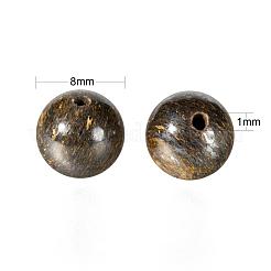 Perline rotonde in bronzite naturale da 100 pz 8 mm&nbsp;DIY-LS0002-47