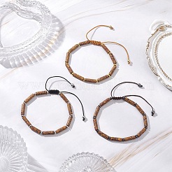 3 Stück geflochtenes Armband aus natürlichem Elefantenhautjaspis und synthetischem Hämatit für Damen und Herren&nbsp;BJEW-JB12546