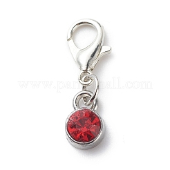 Alliage strass décorations pendentif pierre de naissance&nbsp;HJEW-JM00743