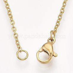 201 colliers pendentifs en acier inoxydable&nbsp;NJEW-T009-JN075-2-45