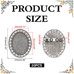 20 Stück Vintage-Brosche aus Legierung&nbsp;FIND-ME0002-16