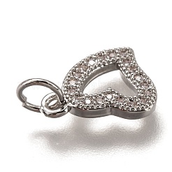 Messing micro pave klar zirkonia charme&nbsp;ZIRC-B002-60P