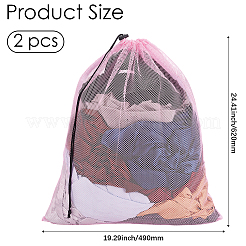 2 x Aufbewahrungsbeutel aus Polyester mit Kordelzug für Kleidung&nbsp;ABAG-GF0001-49D