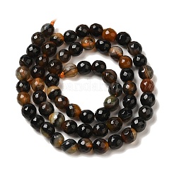 Hilos de cuentas de ágata natural (teñidas y calentadas)&nbsp;G-H066-B02-01