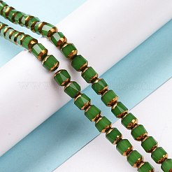 Galvanisierte Glasimitat-Jade-Perlenstränge&nbsp;GLAA-P003-C04