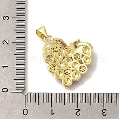 Pendentifs en émail de zircone cubique transparente en laiton micro pavé&nbsp;KK-M297-29G